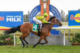Hidden Charm and Harry Coffey triumphed in the Beverley and Graeme Bant Memorial Handicap. Picture supplied by Reg Ryan/Racing Photos