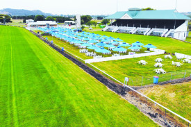 Camperdown Turf Club committee members worked hard setting up umbrellas, tables and chairs in the lead-up to the event to ensure the racecourse reserve in fantastic condition for punters. 