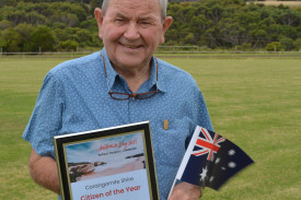 Top citizen: Skipton local John Kavanagh was announced as Corangamite Shire Council’s 2021 Citizen of the Year at council’s Australia Day presentations on Tuesday. 