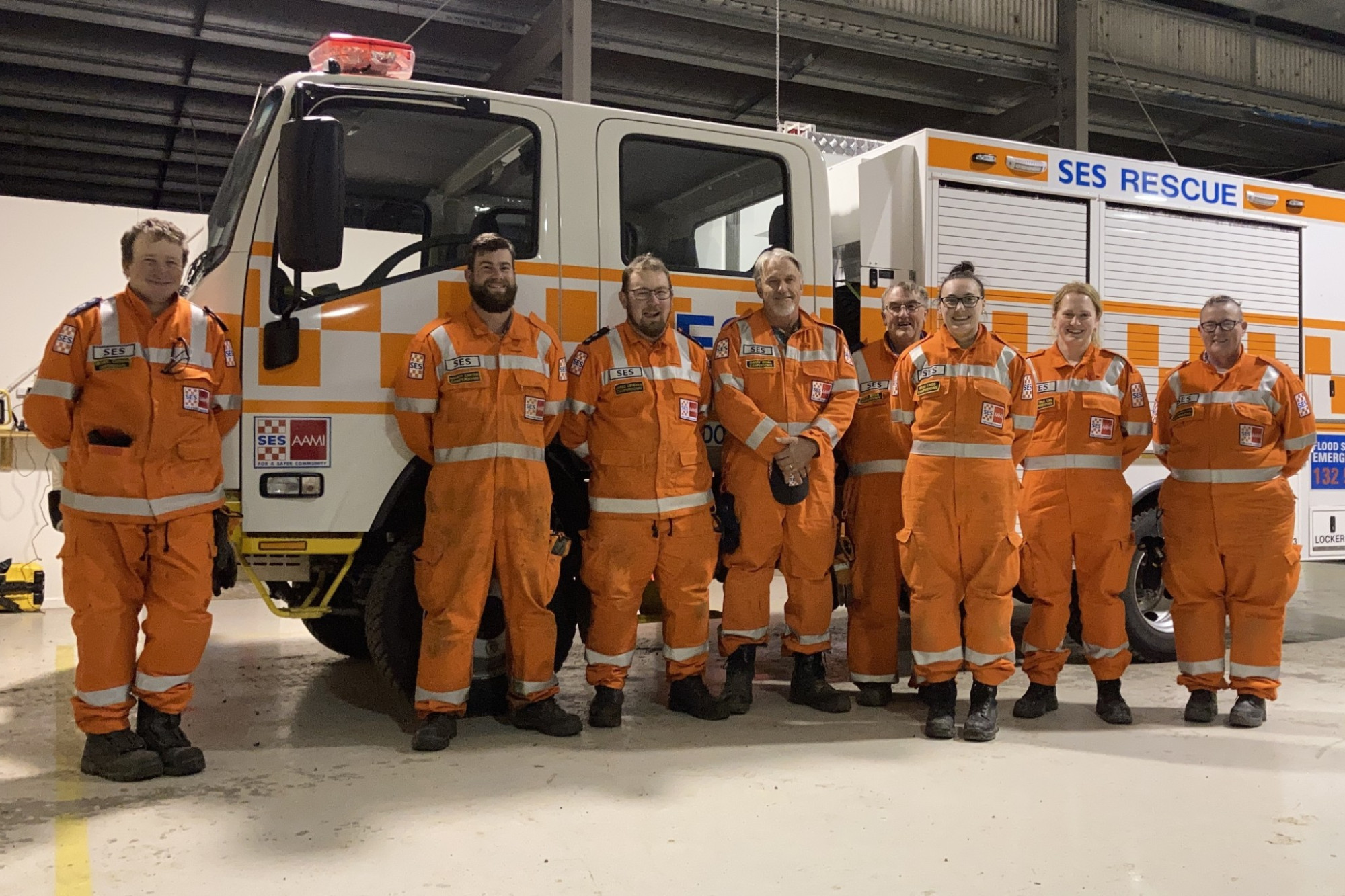 Positive: Camperdown’s VICSES unit benefited from a new work light kit from the AAMI partnership.