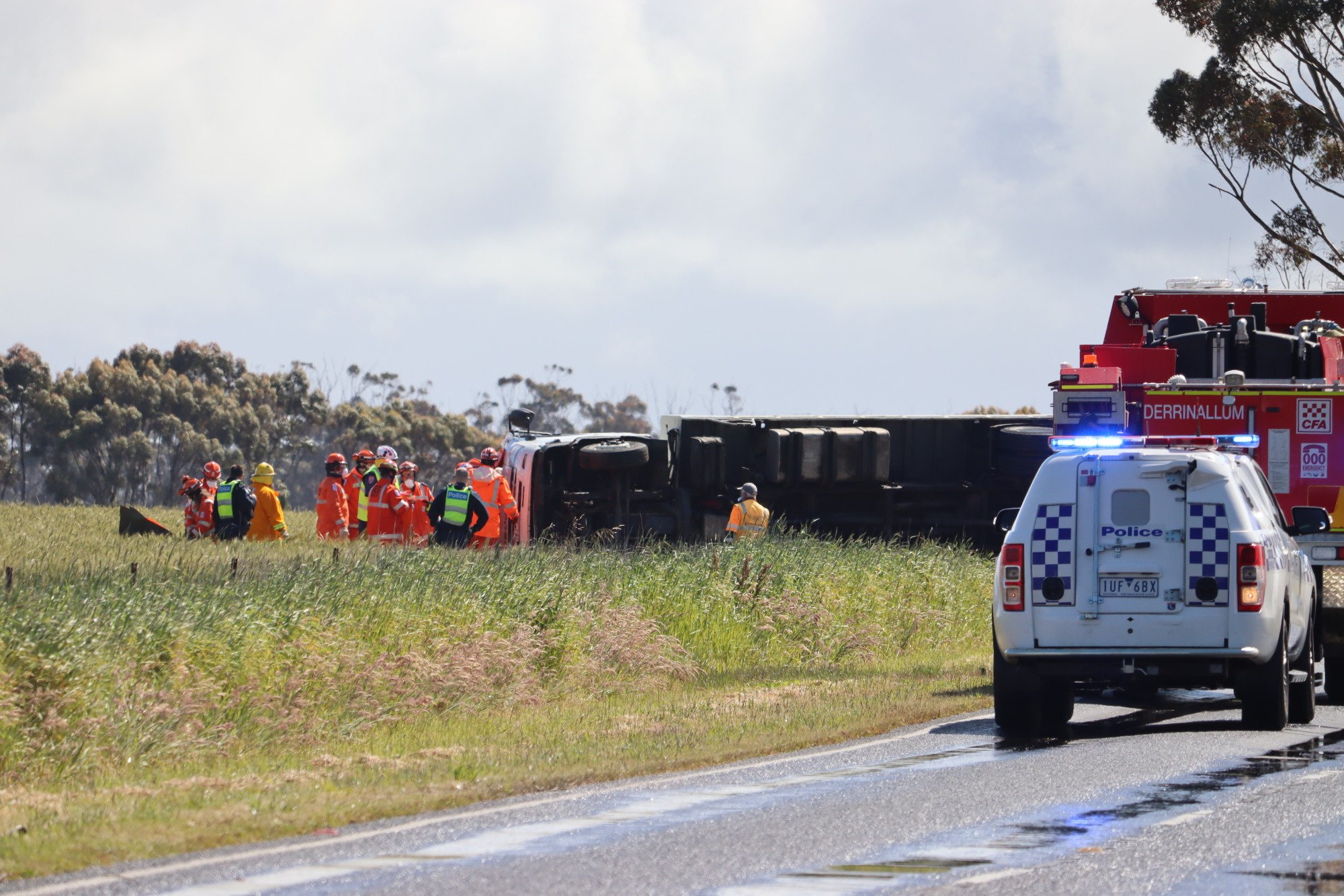 Driver relatively unharmed: Emergency services attended a single vehicle accident near Lismore on Monday morning involving a truck.