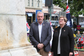 Corangamite shire councillors Laurie Hickey and Ruth Gstrein paid their respects at the service. 