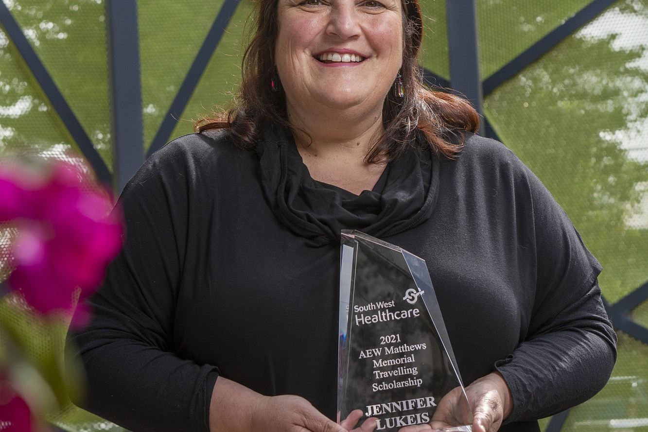 Congratulations: SWH infection prevention co-ordinator Jenny Lukeis has been awarded South West Healthcare’s (SWH) 2021 AEW Matthews Memorial Travelling Scholarship.