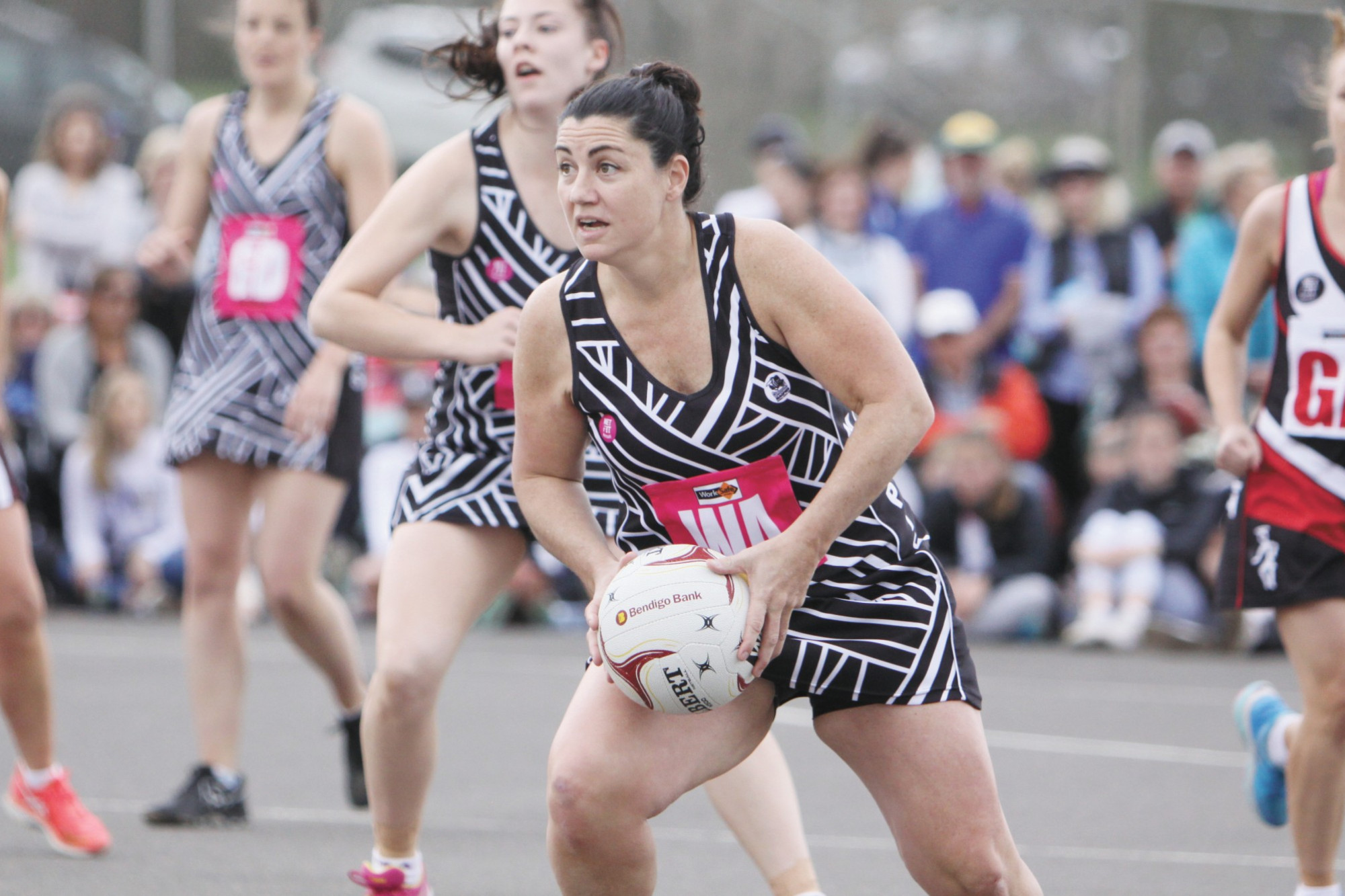 New coach: Leah Sinnott, back in her playing days at Camperdown, will return to the club as its new open netball coach next season.