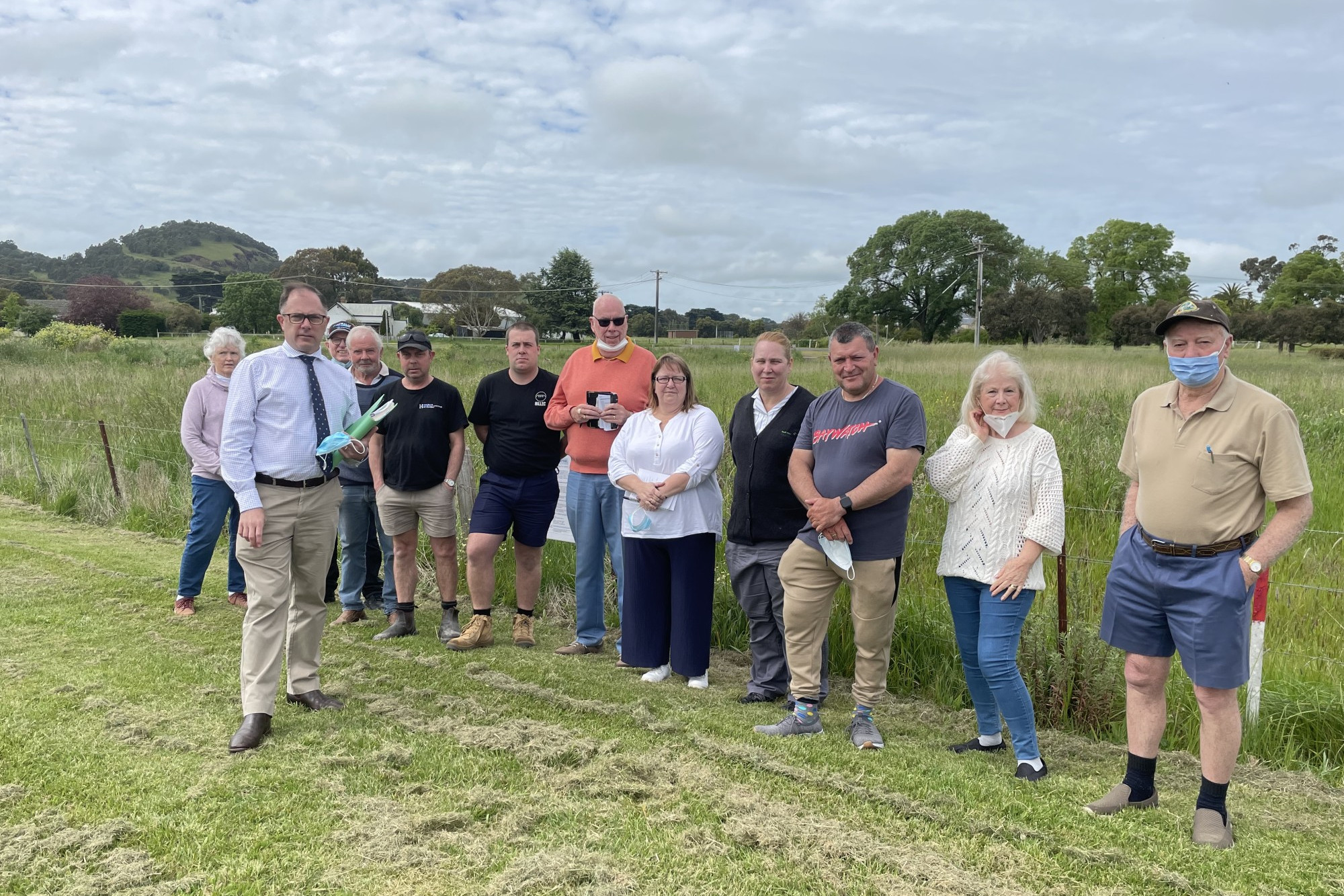Concerns raised: Member for Polwarth Richard Riordan met with a group of Fenton Street residents concerned over a plan for a large scale social housing project in Camperdown.
