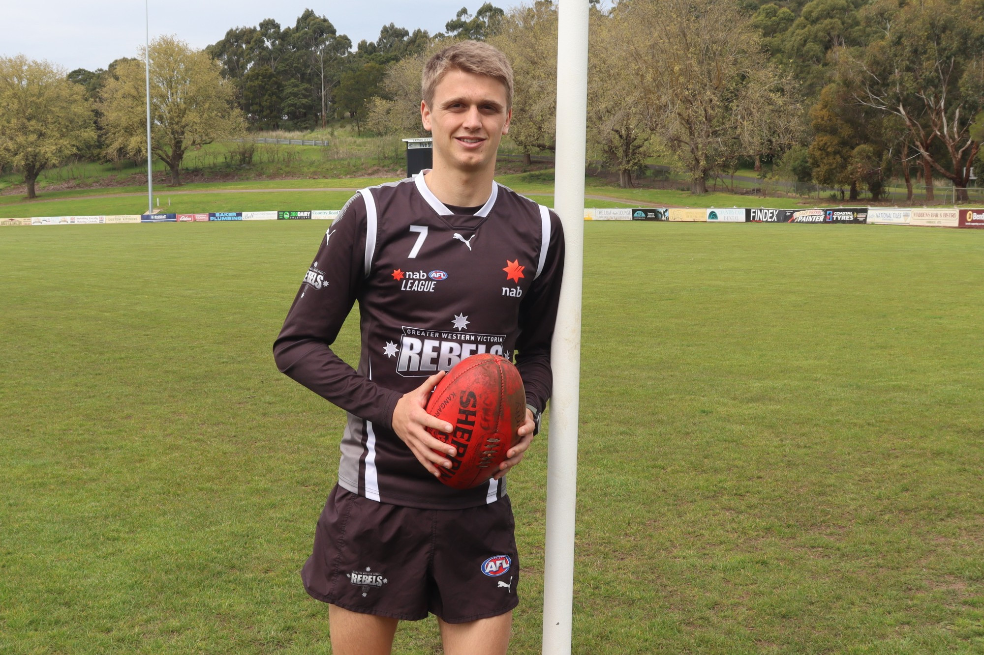 Ready to go: Camperdown’s Hamish Sinnott will take part in the AFL Draft Combine at Bendigo’s La Trobe University today.