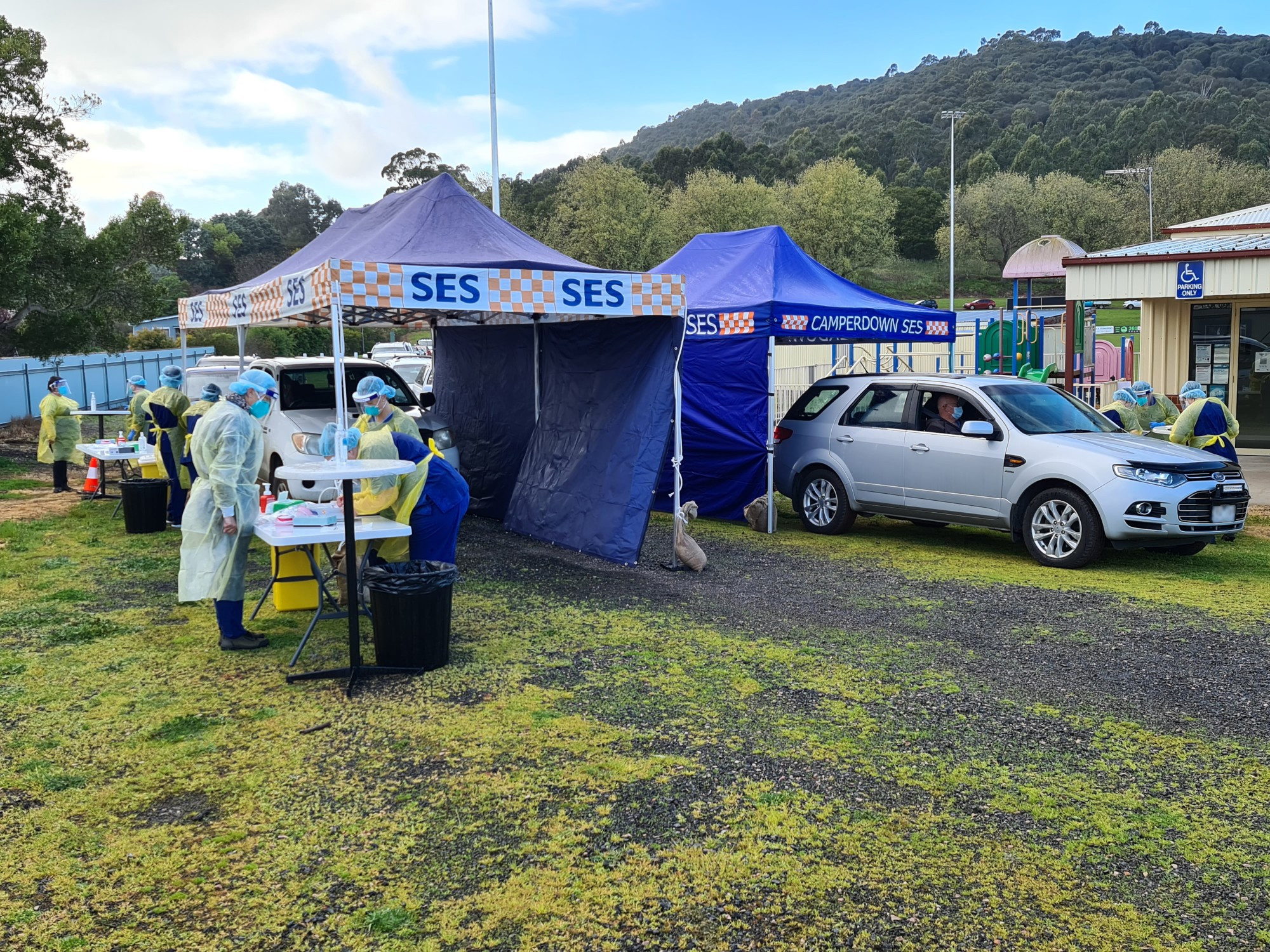 Results: Hundreds of people lined up in Camperdown for a COVID test over the weekend.