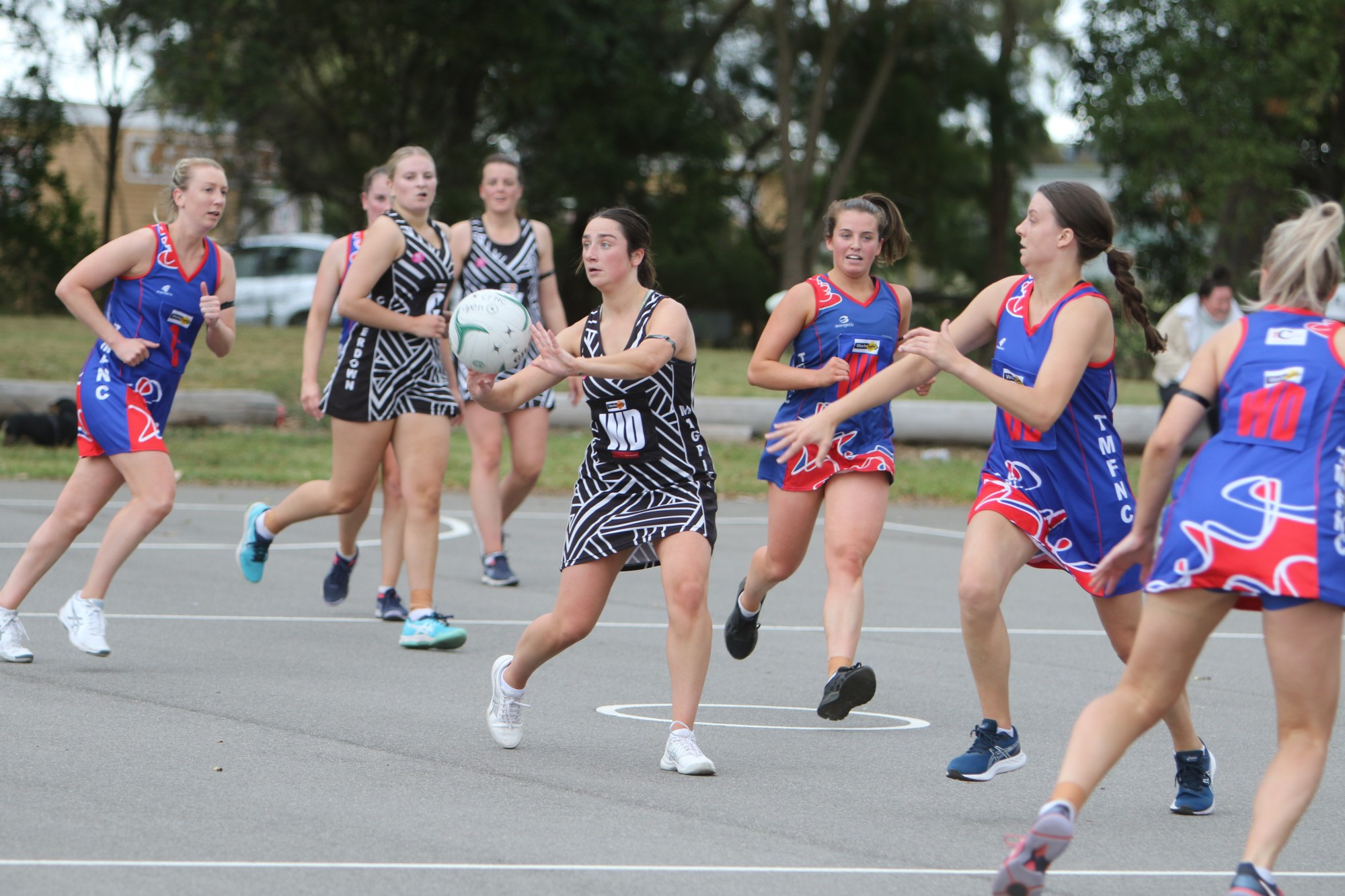 Steadying influence: Annabelle Lucas provided some tight defence for the Magpies last Saturday.