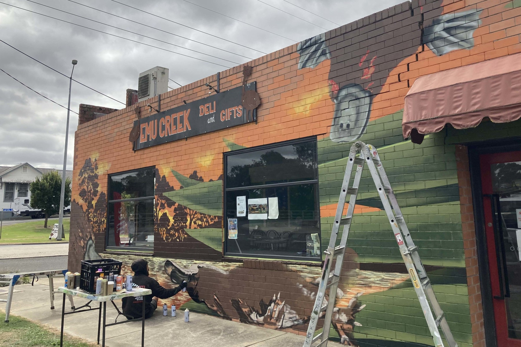 The mural encompasses the platapus which can be found locally.