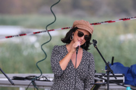 Natlie Atkinson belts out a tune. 