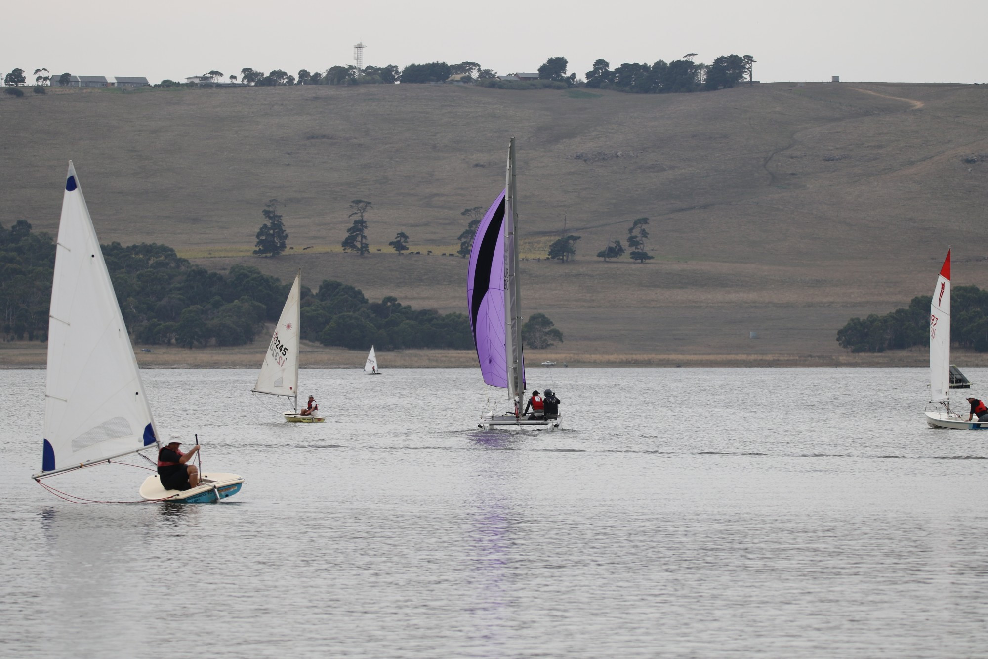 300 sailors and their families spent the weekend at Lake Bullen Merri competing in the Easter Regatta.