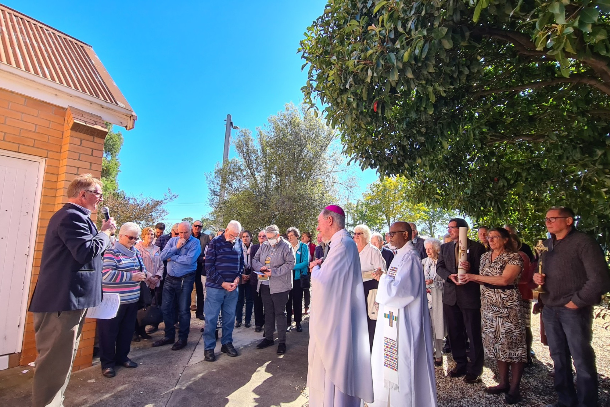 Fond farewell: More than 100 people turned out for the final mass to be held at St Joseph’s church in Derrinallum on Sunday.