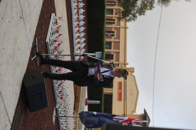 Camperdown RSL president Alan Fleming spoke at the service. 