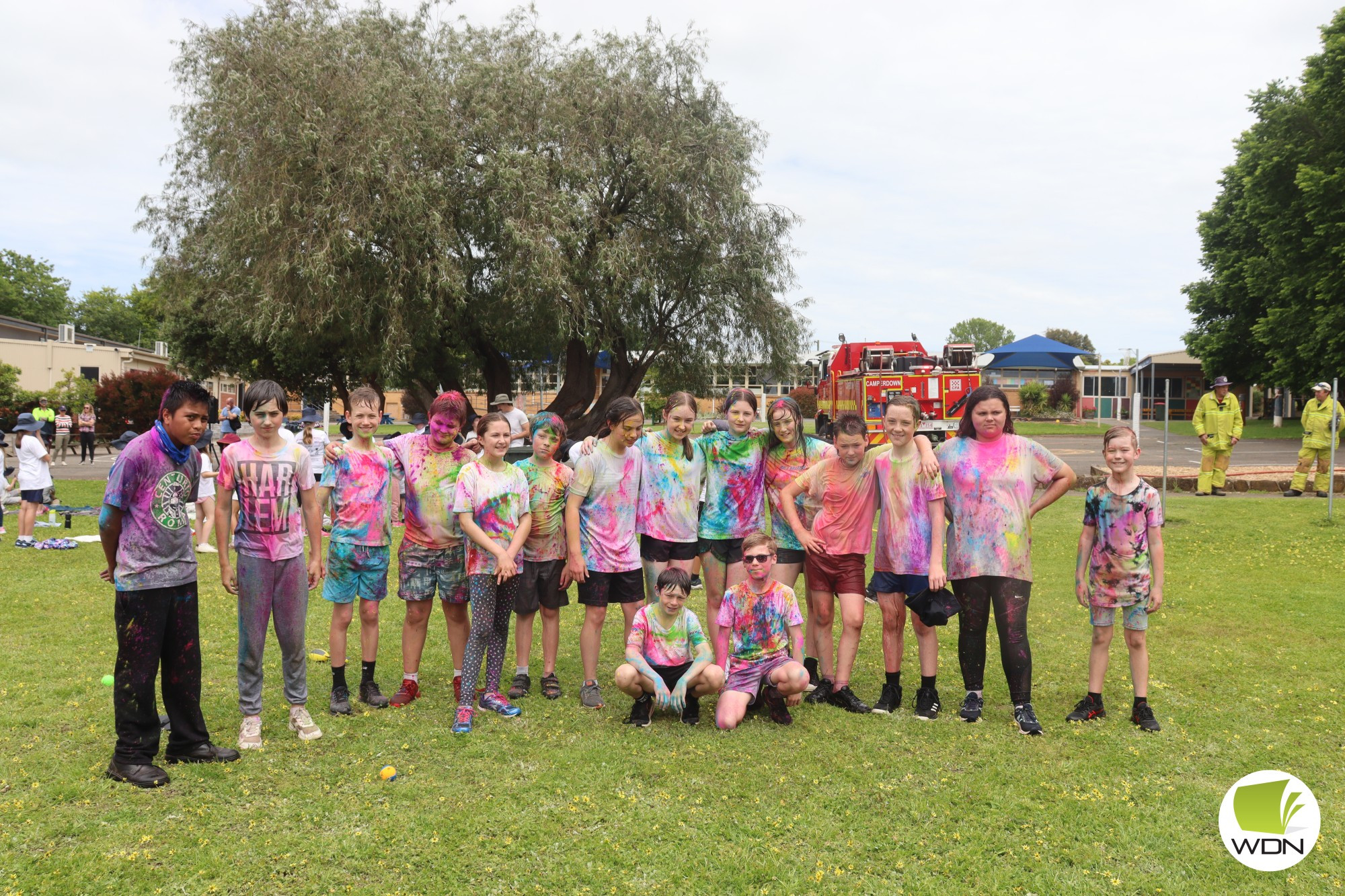 Colour run: Camperdown College Grade 6 students were awash with colours after last week’s Diversity Run.