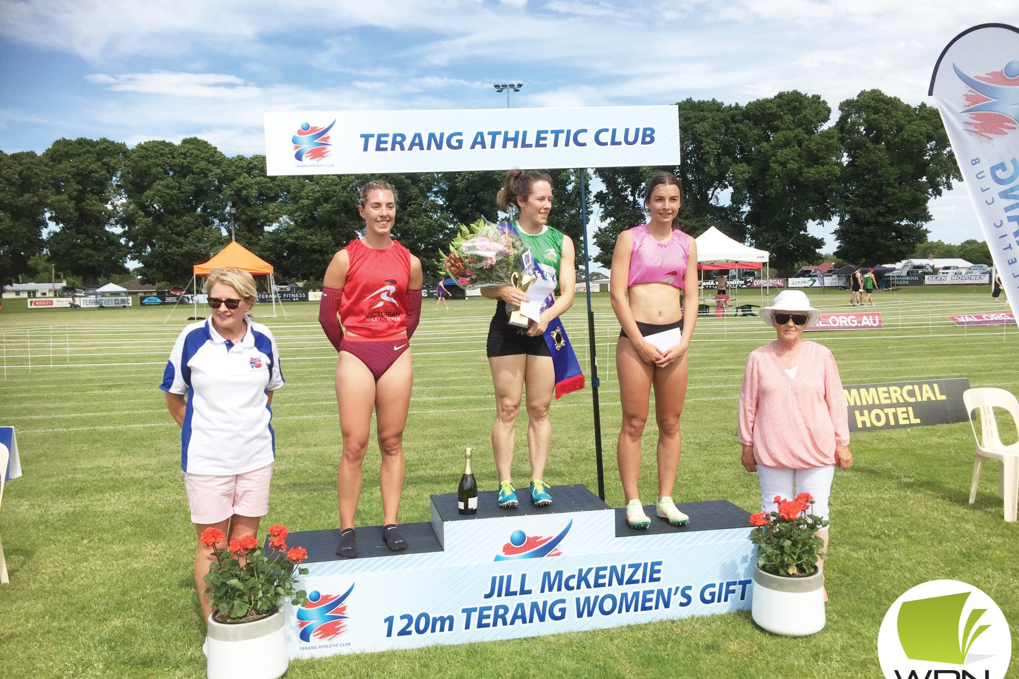 Jill McKenzie 120m Terang Women’s Gift was won by Nicole Berridge, with Jessica Thornton running second and Bella Pasquali in third.