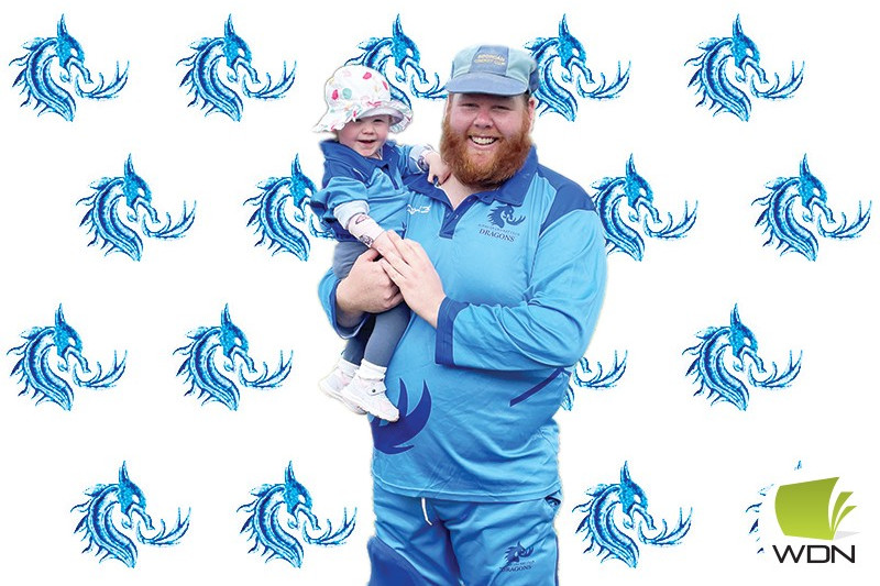 Dan Boyle, with daughter Addilyn, celebrated his 250th club game for Boorcan last weekend.