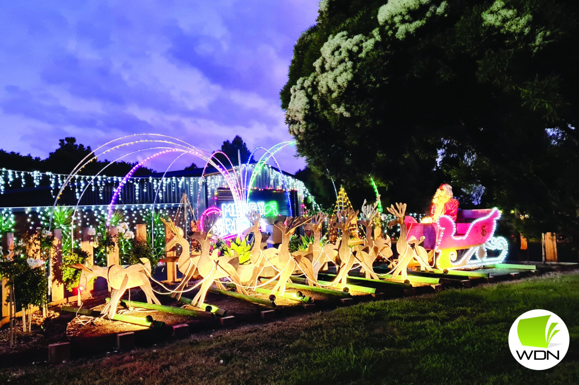 Merry Christmas: Brown Street is again a popular spot for locals looking at Christmas lights this year in Lismore.