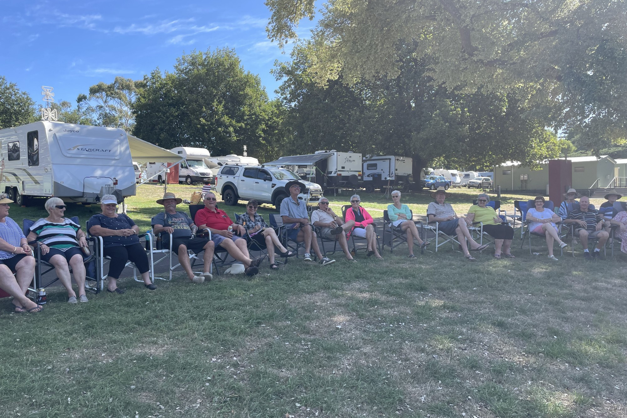 Seeing the area: Twenty-eight caravans as part of the Geelong Caravan Club spent a week in Camperdown enjoying the region.