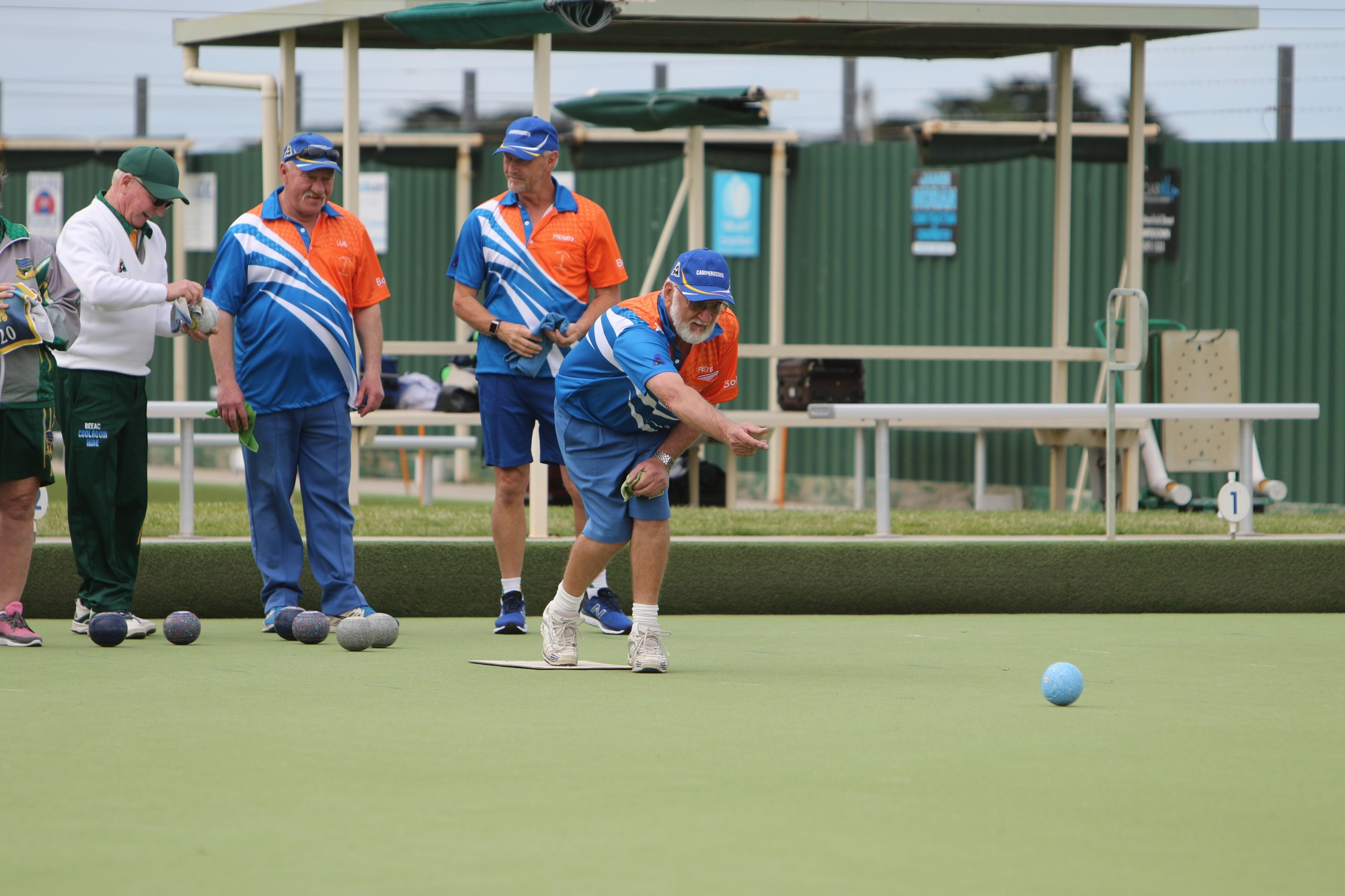 Clean sweep: Camperdown’s Peter Hassett was part of Luke Wright’s victory over Harley Davies.