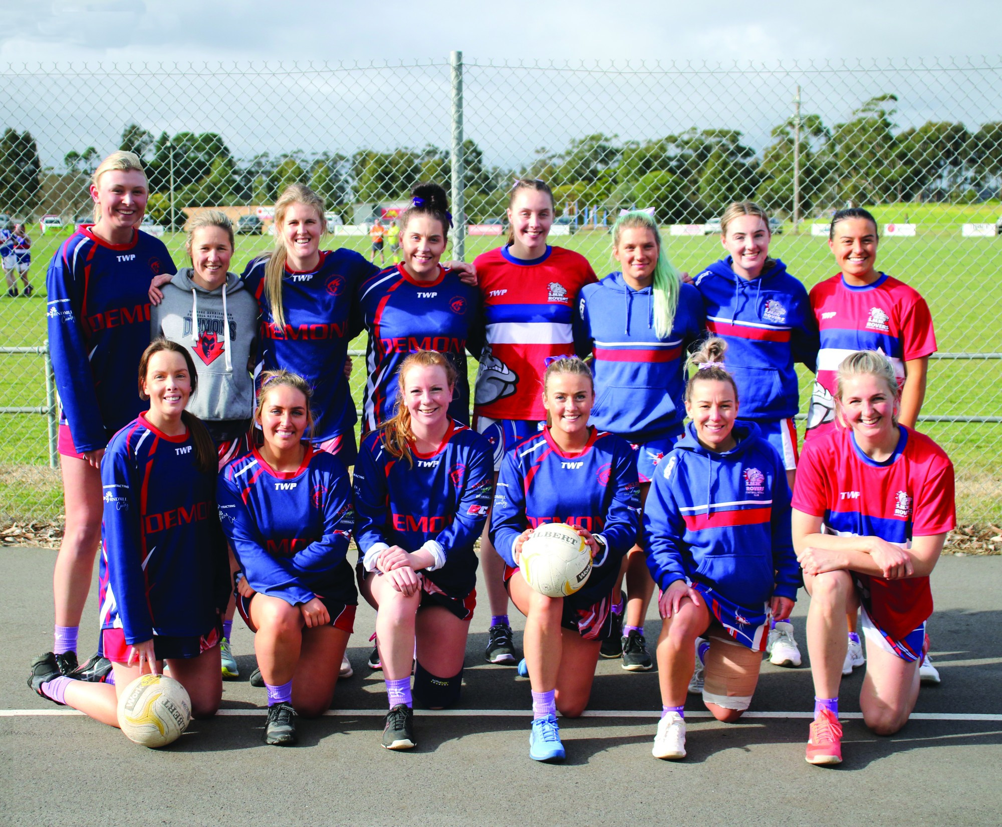 Senior footballers from both clubs don purple socks for a great cause.