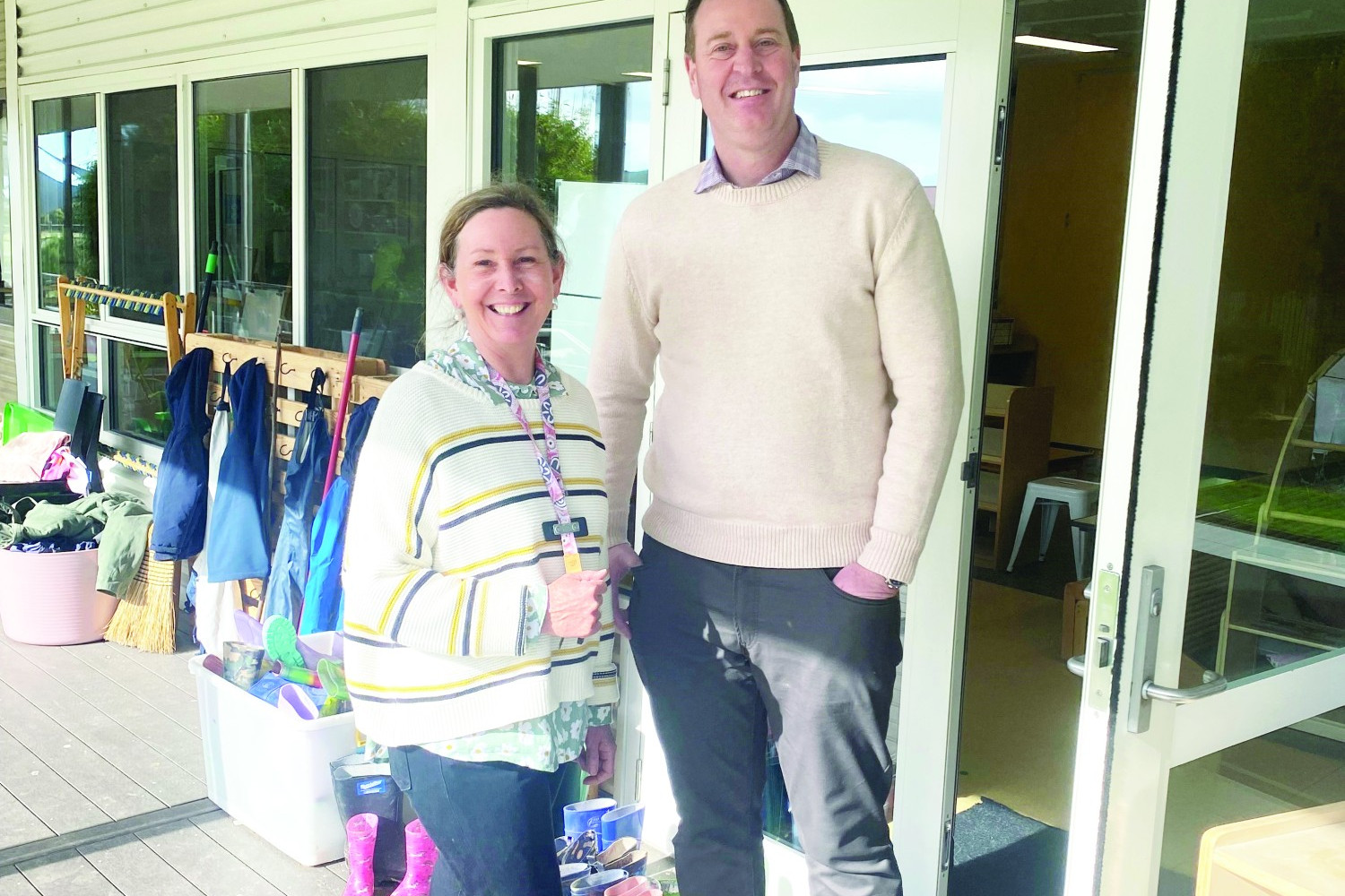 Warm welcome: Corangamite Shire Council has welcomed new director corporate and community services David Harrington, pictured with shire team leader education and care Sue Currell.