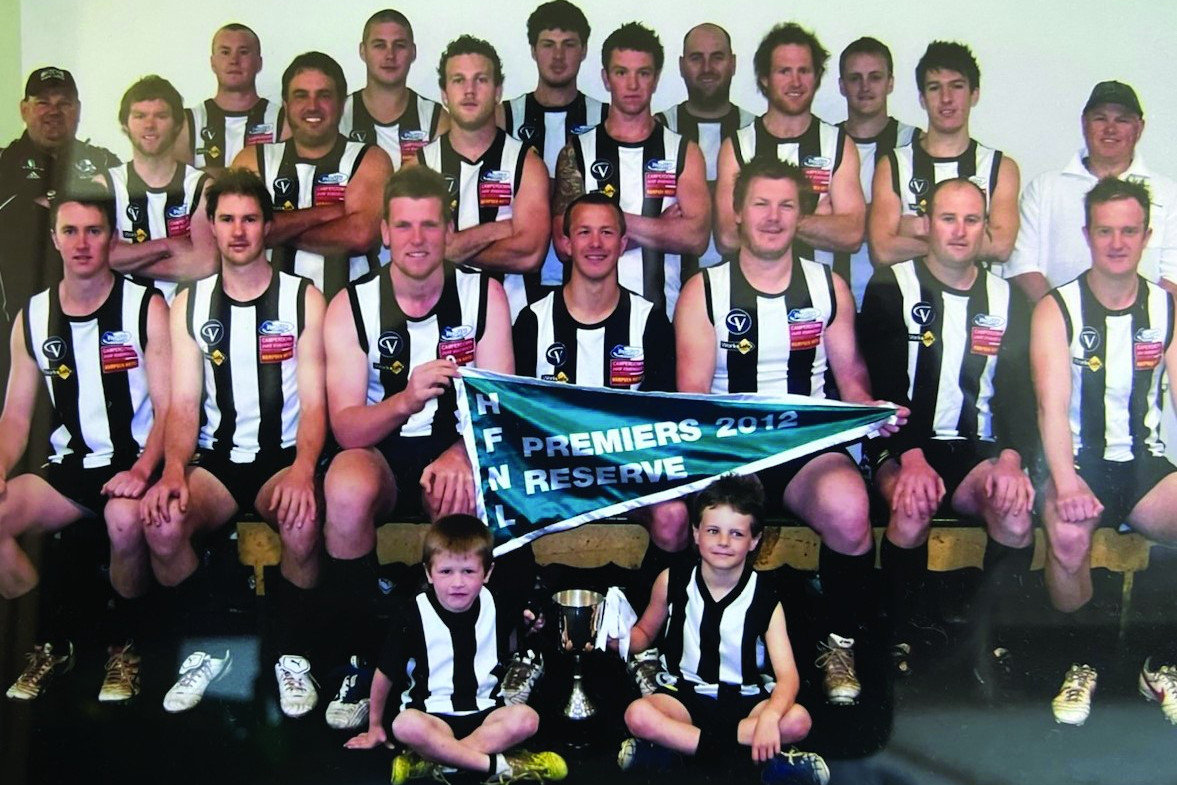 Tall tales: The Camperdown reserves premiership team of 2012 will gather at the club this Saturday to reminisce about their victorious season.