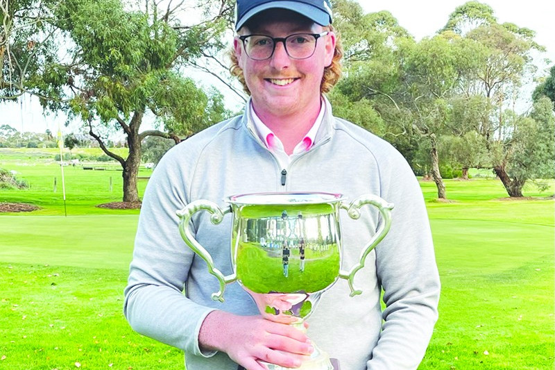 George Beasley won both the Marc Leishman trophy and the K.G. Horne memorial trophy at the WDGA championships at Terang at Sunday.