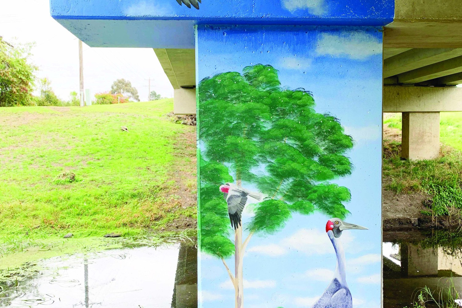 Close on floods: A colourful flood guage has been completed in Skipton.
