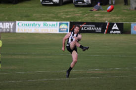 Sam Gordon kicked one goal for the Magpies in their loss to Hamilton on Saturday. 