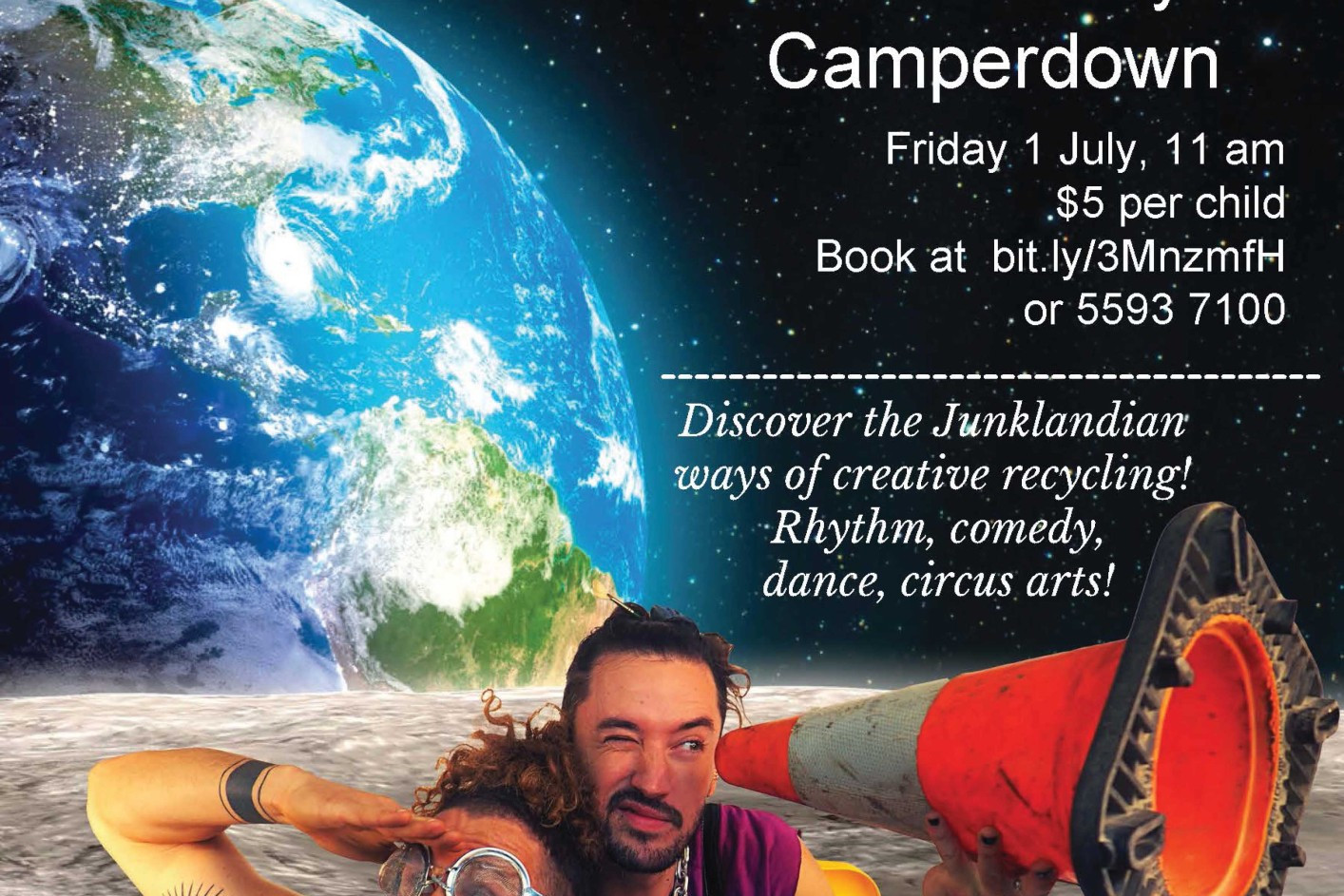Junkyard Beats performers Kobe Bakonyi (Kobe-Na) and Tom Fitzsimons<br> (Tomi-Taka) will be performing over the school holidays.