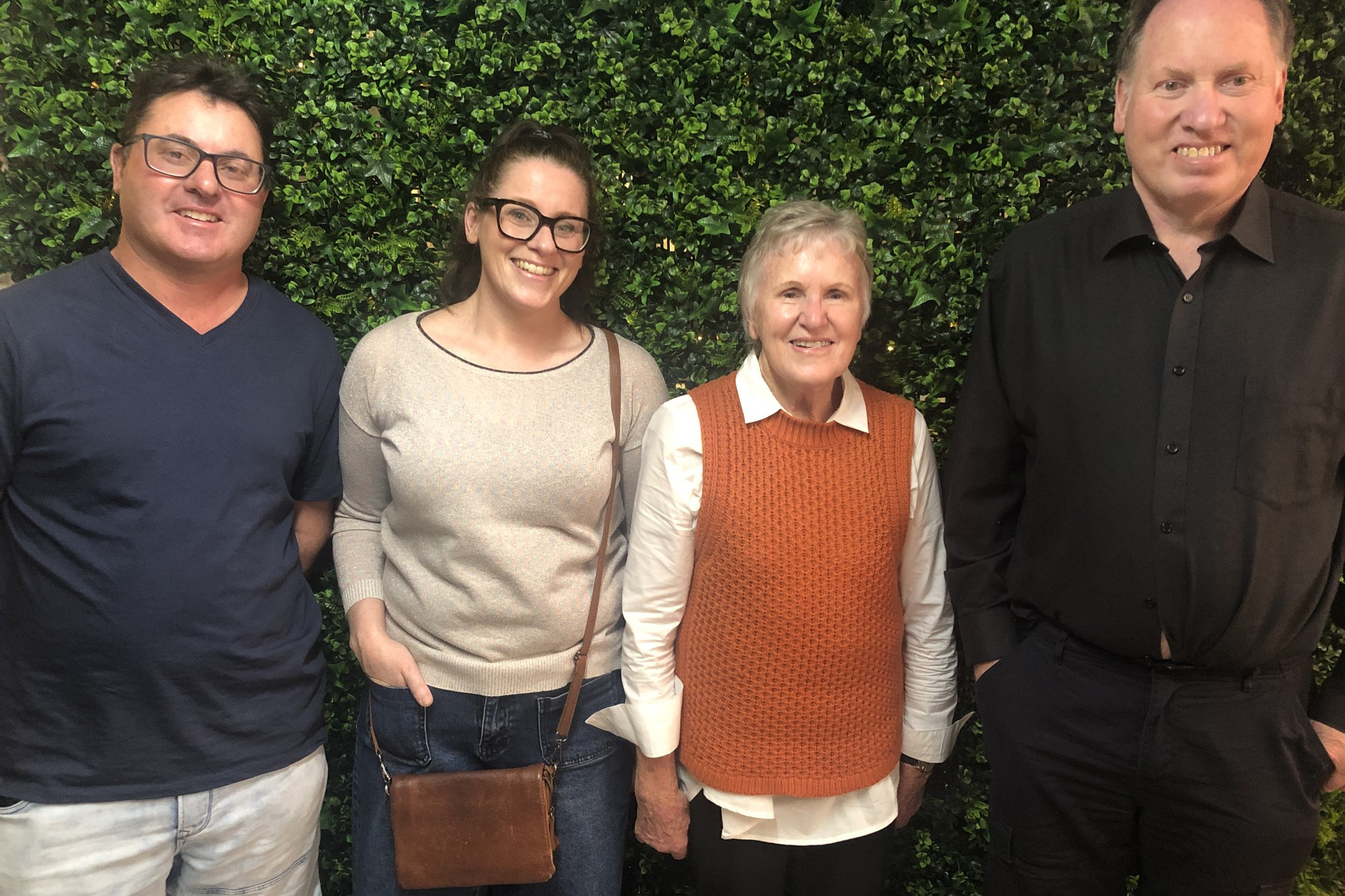 Long history: Carole Manifold, pictured with three of her children Ben, Sarah and Tim, has officially retired from the South West Healthcare’s Camperdown Hospital after 60 years.