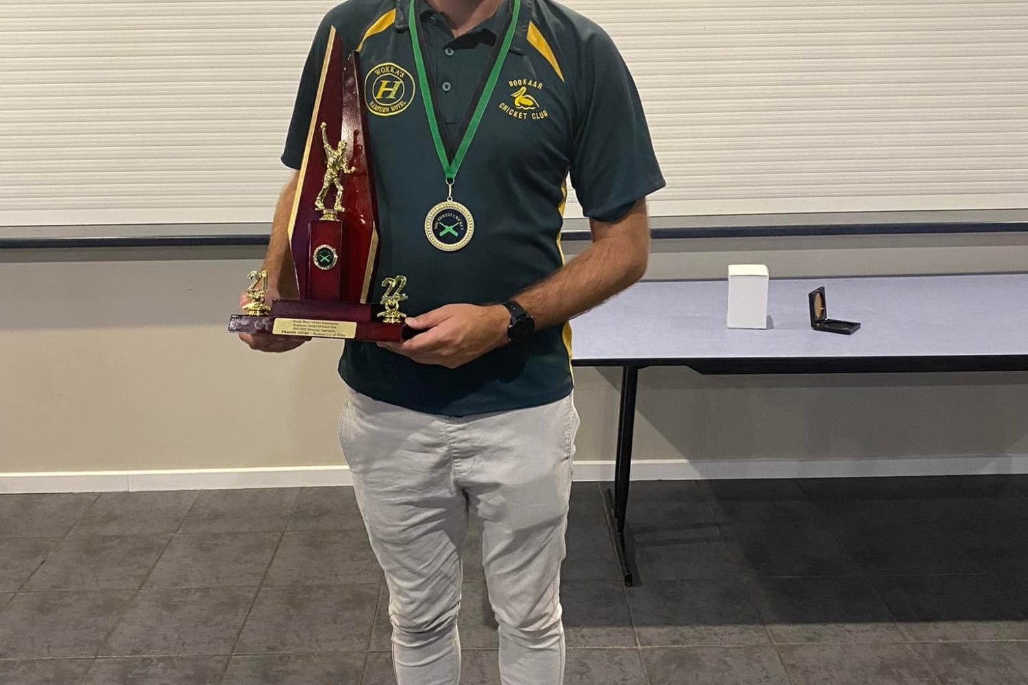 Big haul: Fraser Lucas won numerous awards at the SWCA presentation night, including Cricketer of the Year.