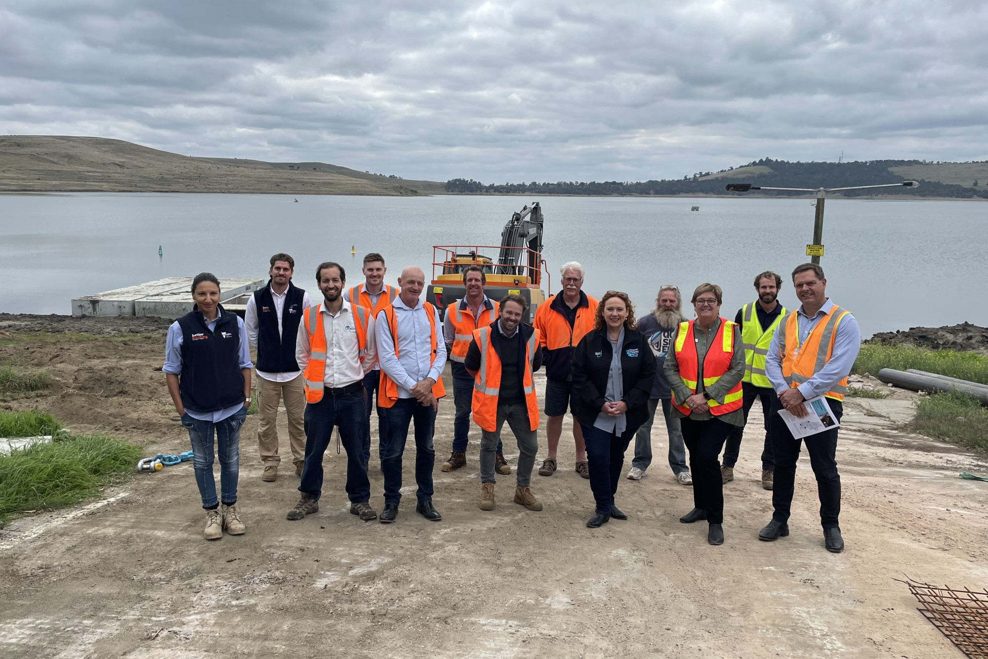 Minister visits: Minister for Fishing and Boating Melissa Horne paid a visit to Lake Bullen Merri on Tuesday to see how the boat ramp works were progressing.