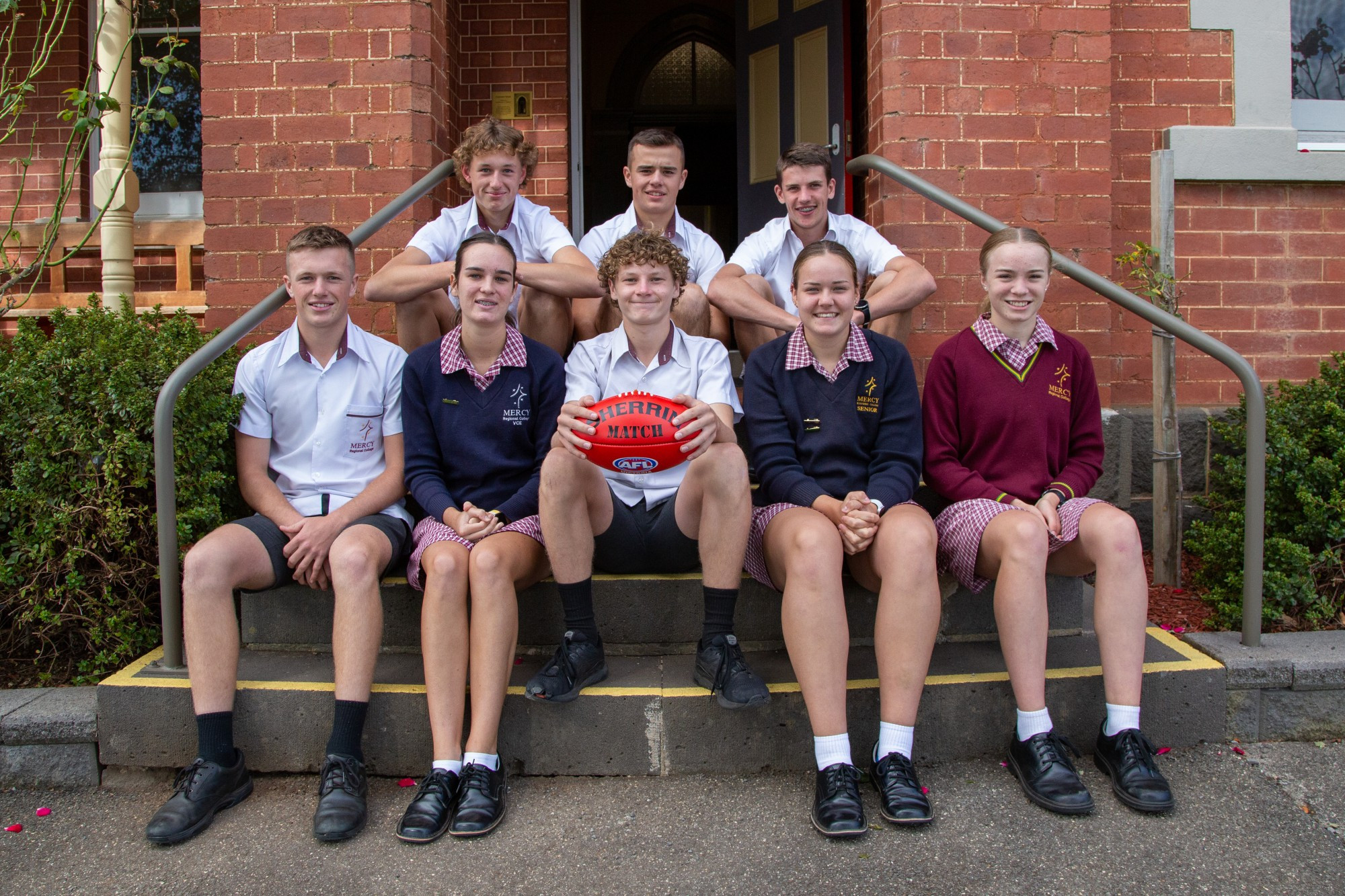On the ball: Eight Mercy Regional College students are part of GWV Rebels or Geelong Falcons squads.