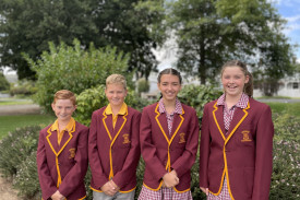  St Patrick’s Primary School captains are Hugo Chivell, Joel Hinkley, Tatum Courtney and Chloe Anderson. 