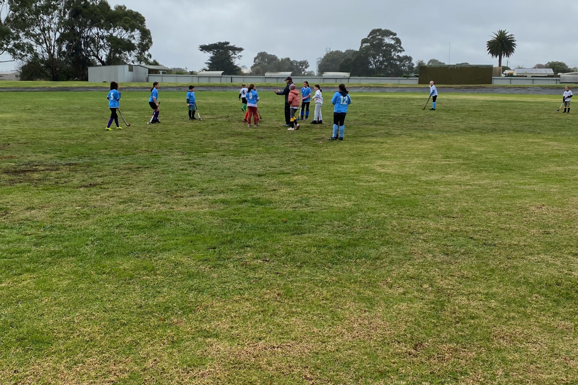 Despite the weather, there was plenty of enthusiasm on the hockey field.
