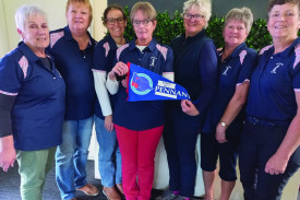 Division three champions Camperdown (l-r): Maree Finlay, Jenny Hillman, Leah Cheeseman, Ruth Skene, Jeanette Lambell, Doreen Horan and Liz Fry.