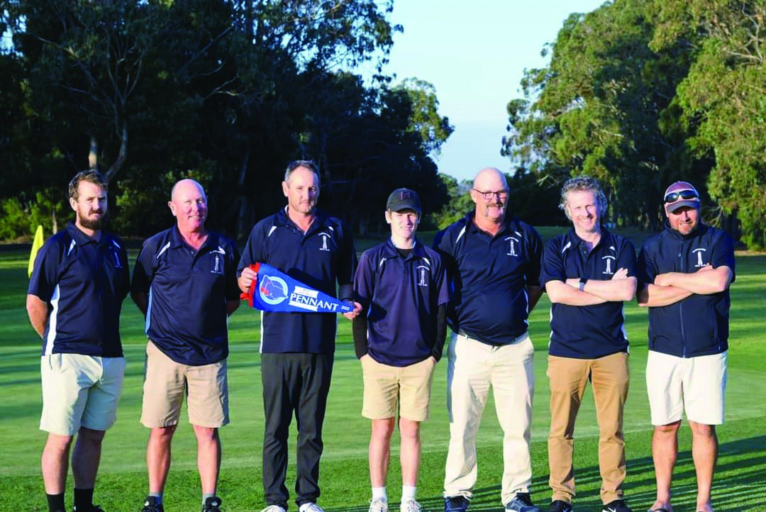 Division one handicap winners Camperdown (l-r): David Reagan, Murray Lucas, Andrew Narik, Alan White and Peter Gubbins.