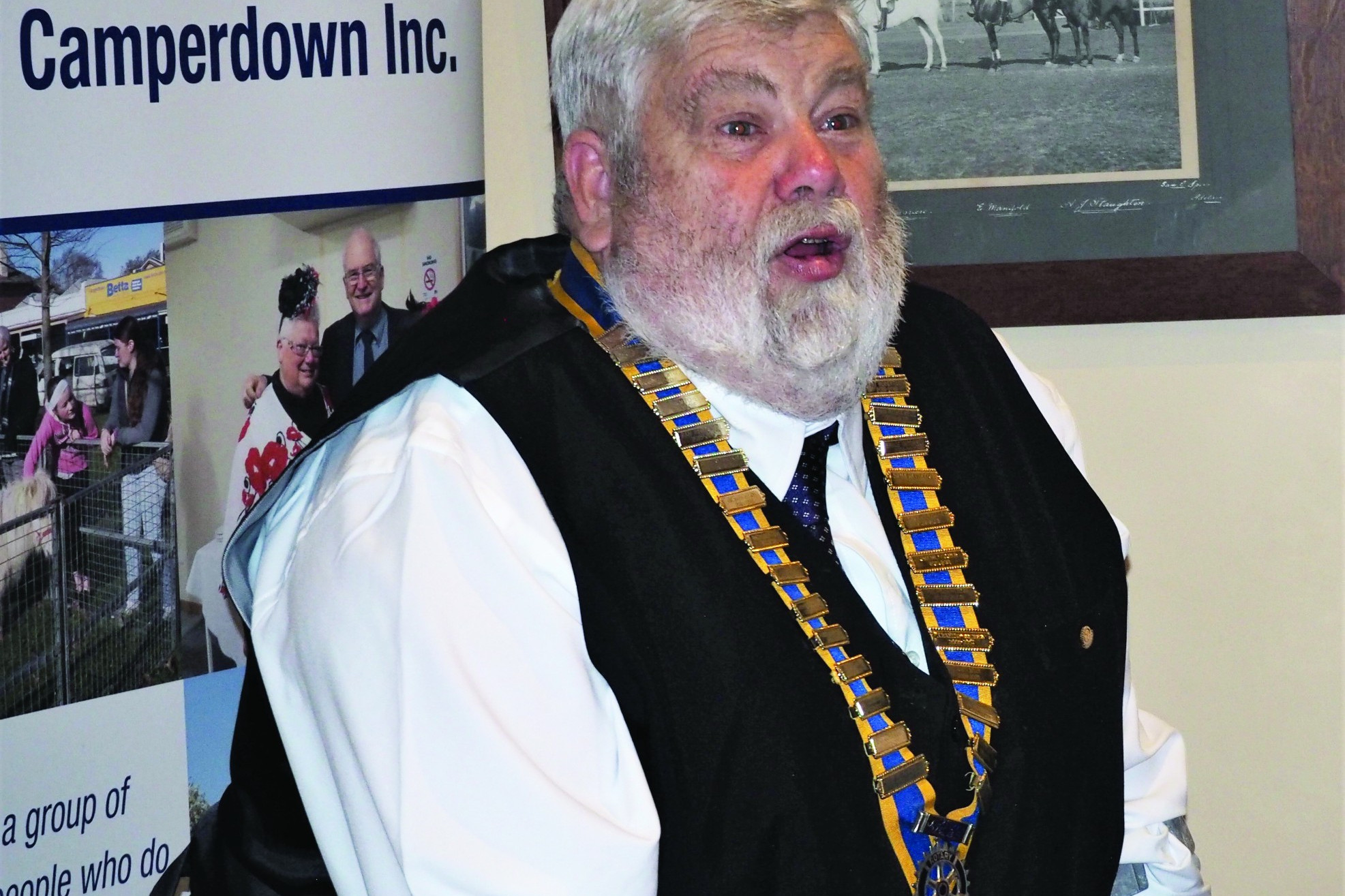 Camperdown Rotary Club inducted James Carter as the new president at the recent changeover dinner.