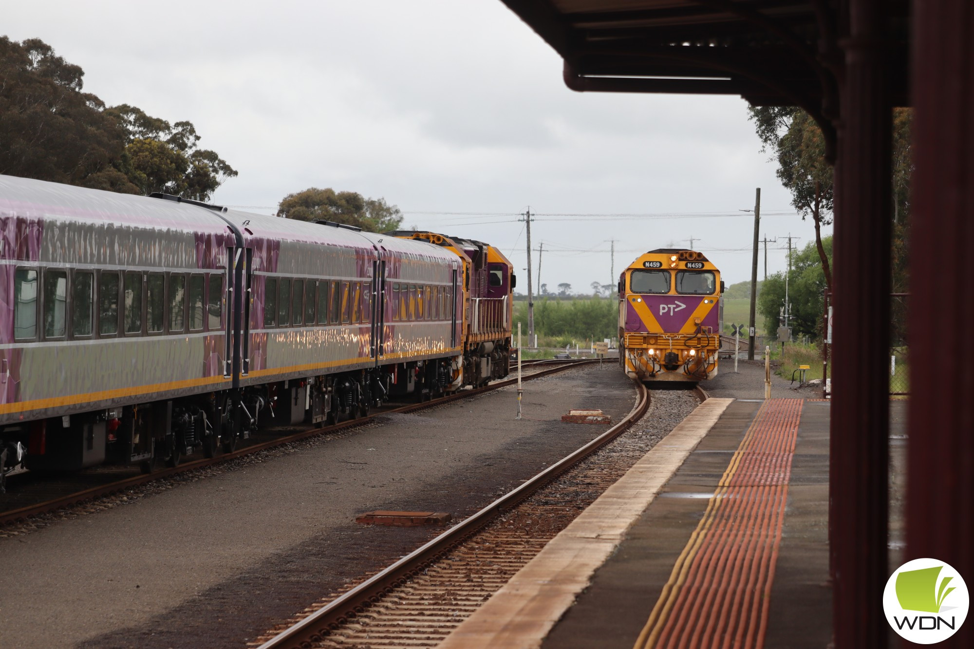 Moving forward: Friday was likely one of the last times the passing track at the Camperdown station was in operation.