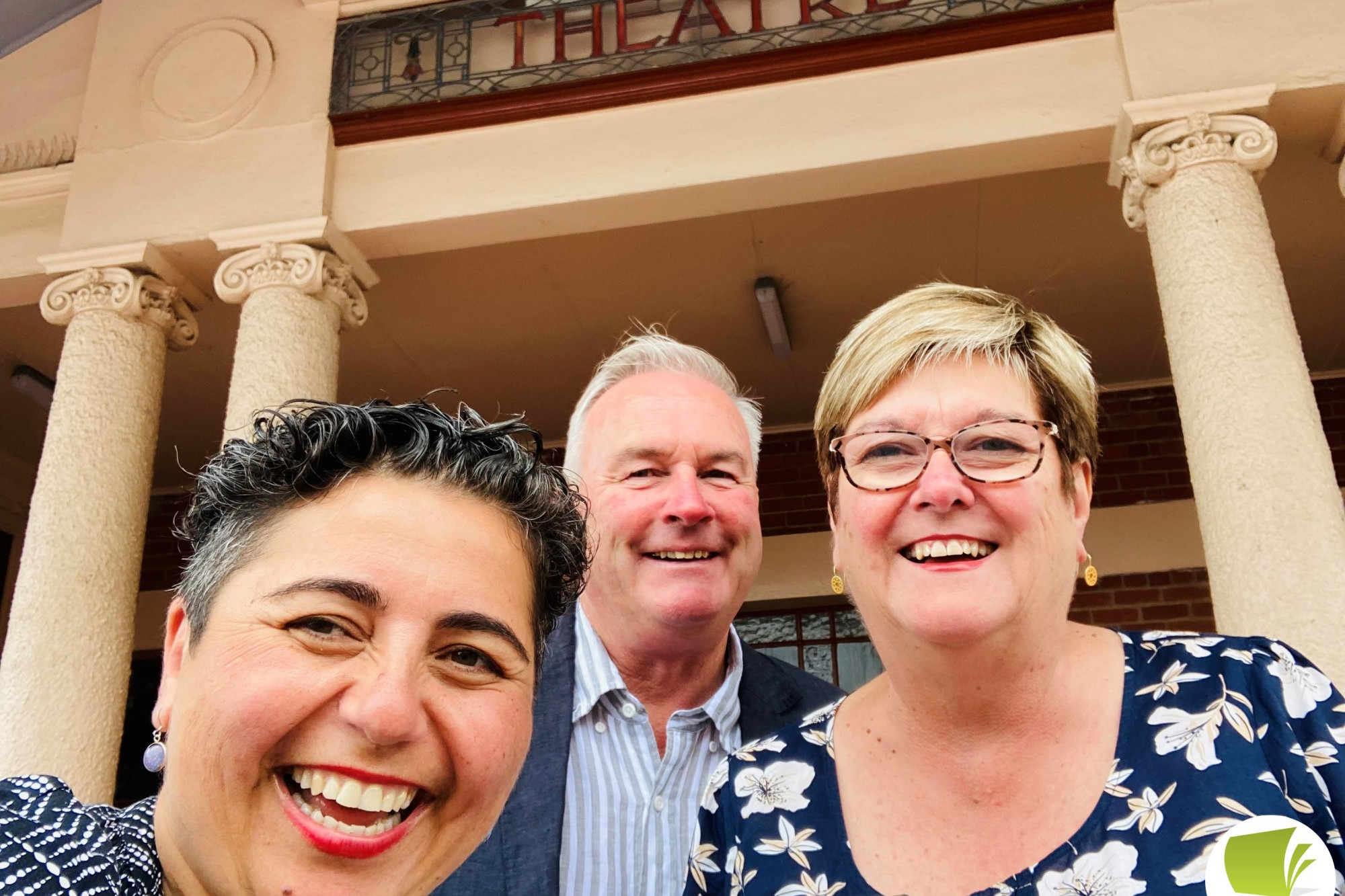 Projects benefit: Polwarth Labor candidate Hutch Hussein with Corangamite Shire councillors Laurie Hickey and Ruth Gstrein.