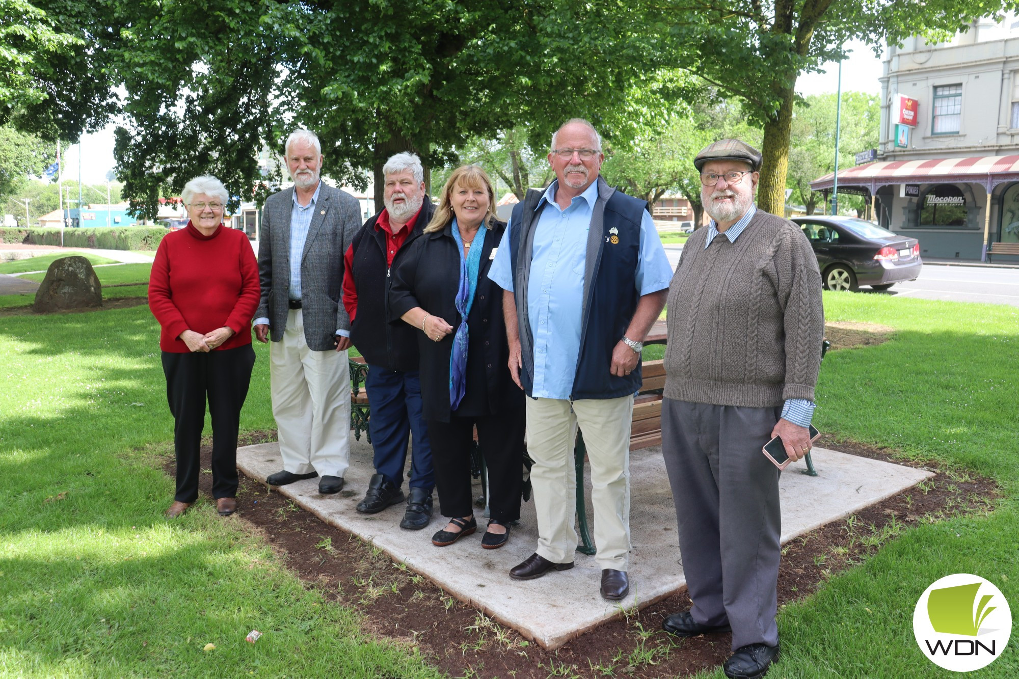 Warm welcome: Rotary district governor Kathy Rivett and husband David spent time with members of the Camperdown Rotary Club on Monday.