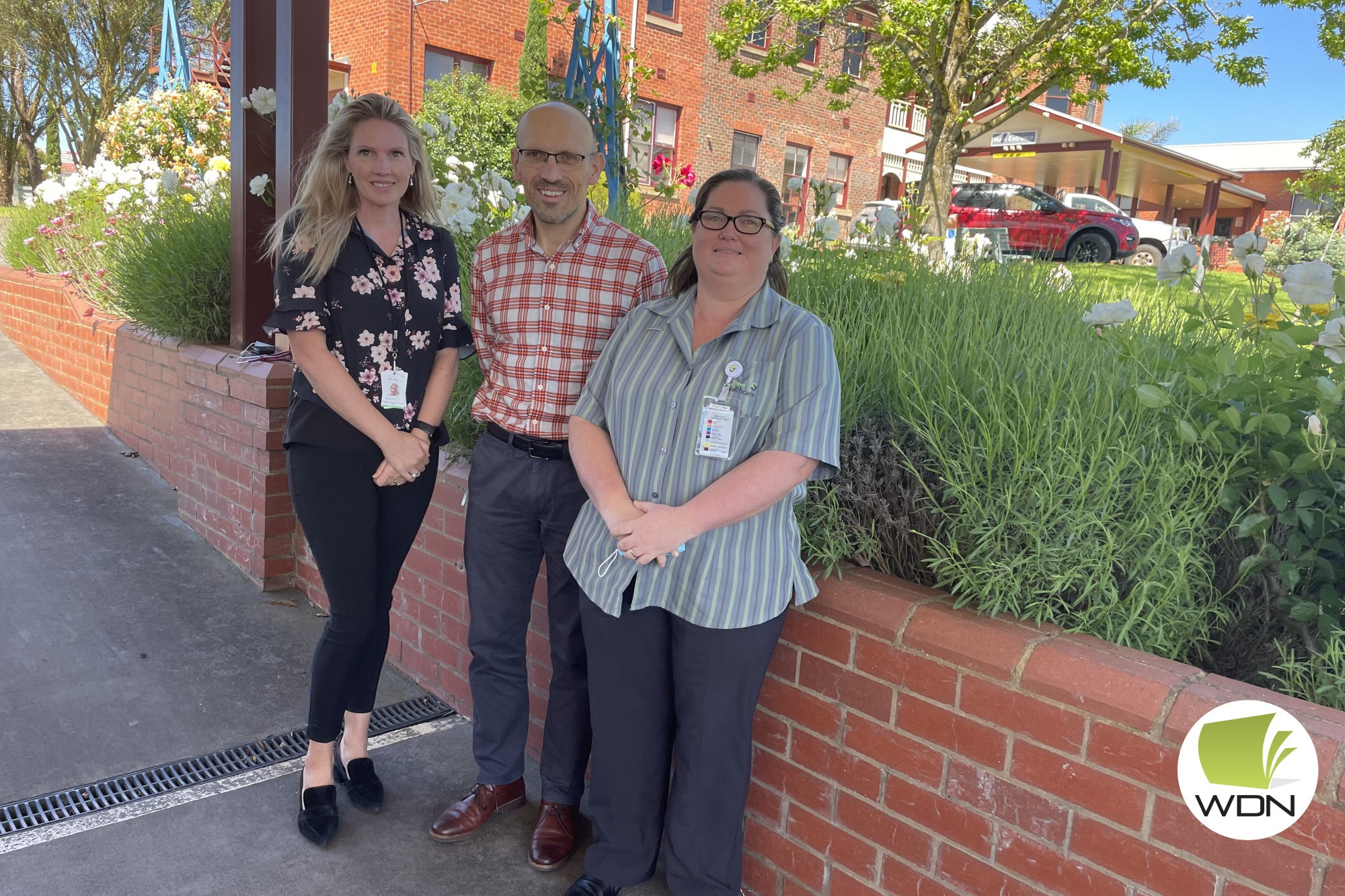 Welcome news: Camperdown South West Healthare Camperdown campus manager Rachael Lee, medical oncologist Dr George Iatropoulos and administrative support’s Jocelyn Dodds officially start a public oncology clinic in Camperdown for the first time.