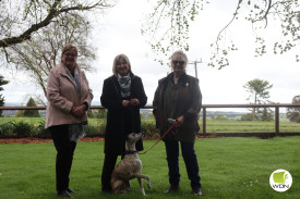 Corangamite Shire mayor Ruth Gstrein, Member for Western Victoria Gayle Tierney and Camperdown Botanic Gardens and Arboretum Trust president Emma Bell at the opening of the arboretum. 