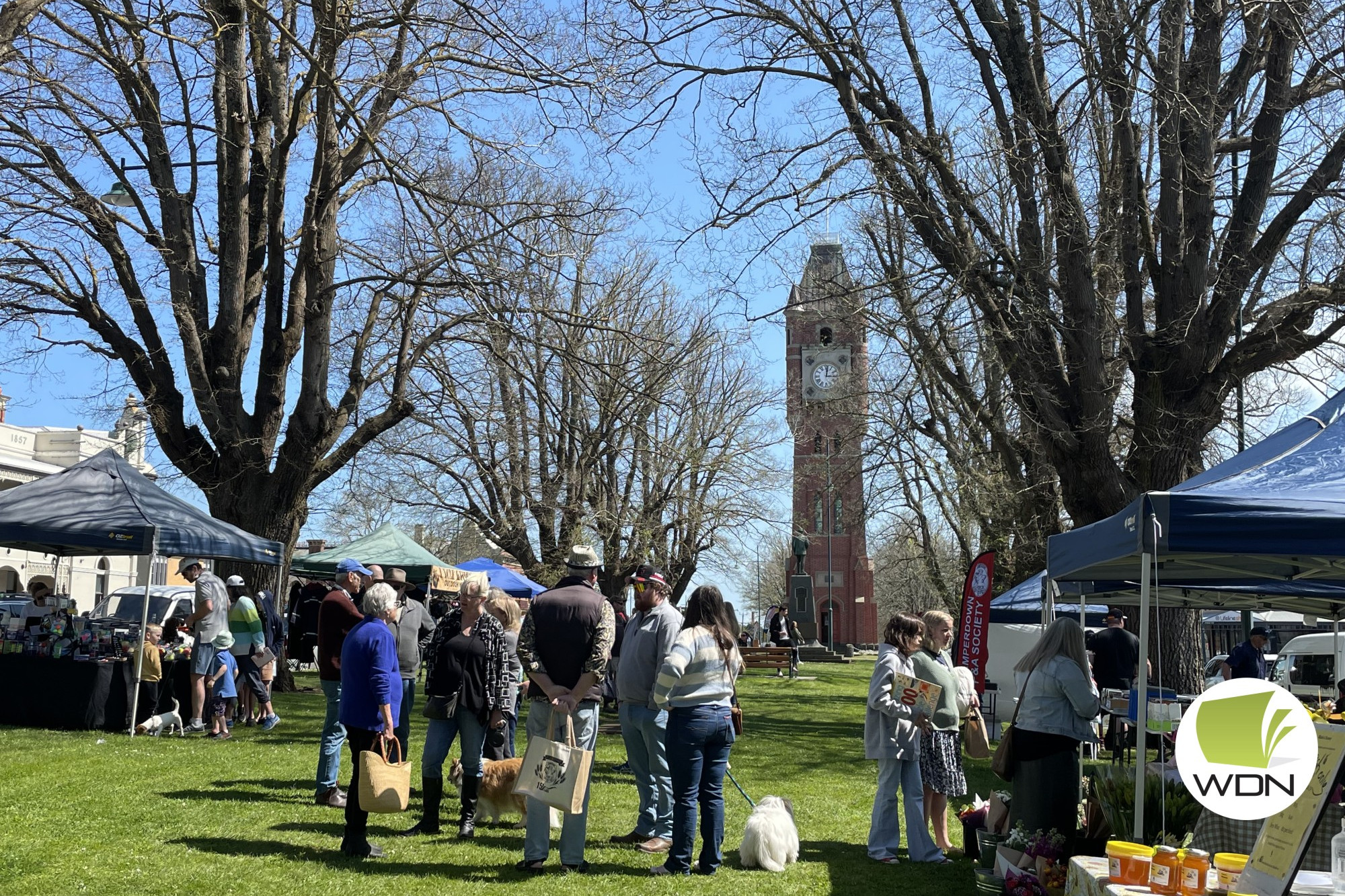 Market success: Fine weather and plenty of stalls helped draw a crowd at the monthly Rotary Club of Camperdown market.