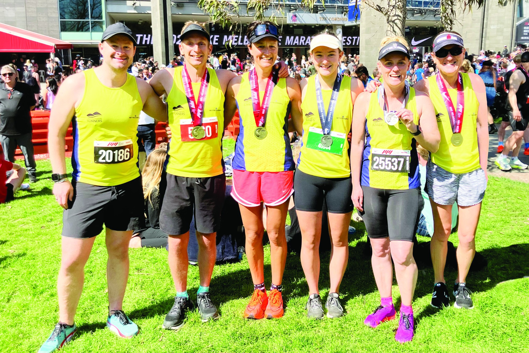 Success: Camperdown runners were thrilled to take part in last weekends Melbourne marathon.