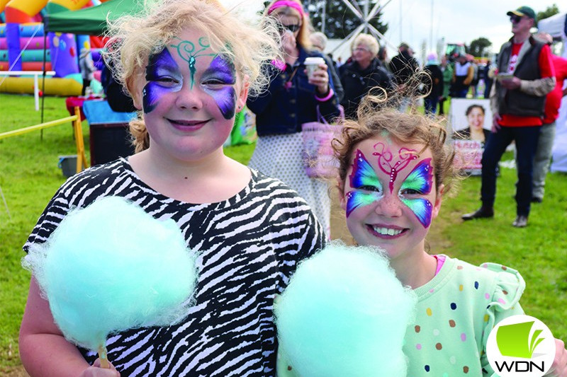Fun and games: Young Camperdown showgoers Ella Brewer and Evie Wearne helped mark the event’s 150th birthday over last Saturday.