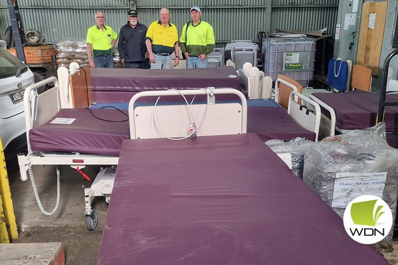 Recycled made good: Future Freight staff are helping to deliver donations of beds, books and more to people in need in Uganda and Botswana.