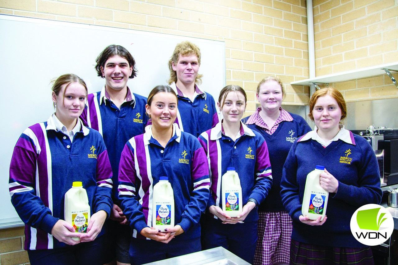 Working together: MRC VCAL students appreciate a weekly milk donation from Otway Pastures which helps their coffee shop.