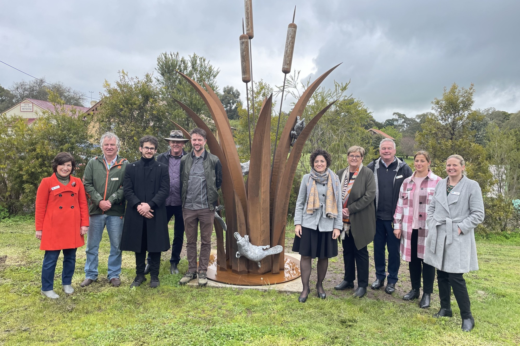 Making a splash: Skipton’s newest art work, Platypus Rising, was officially opened this week.